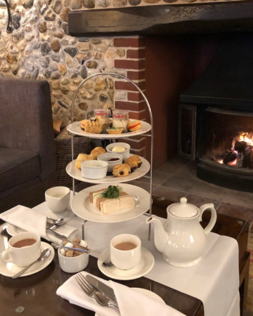 afternoon tea by the fire