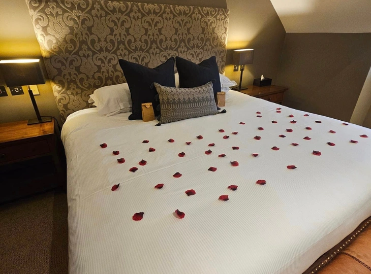 A stylish contemporary bedroom suite at Barnham Broom