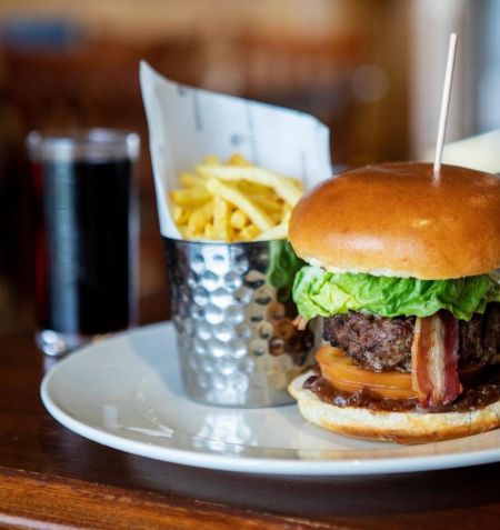 sports bar menu burger